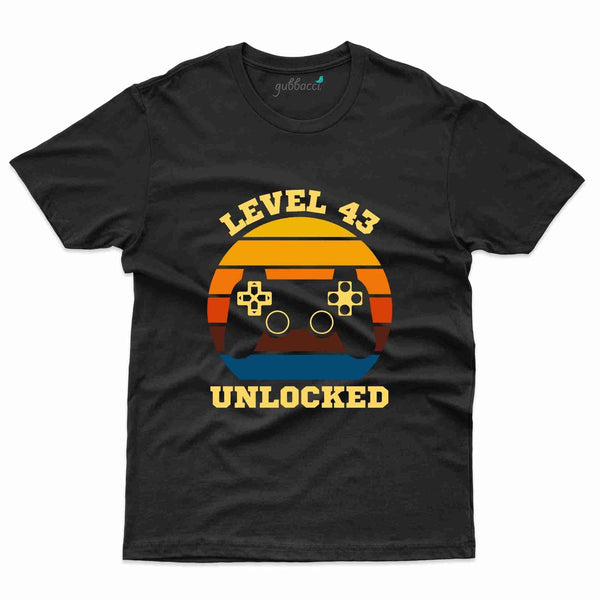 Level 43 Unlocked 9 T-Shirt - 43rd  Birthday Collection - Gubbacci-India