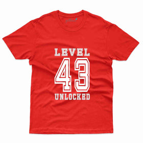 Level 43 Unlocked T-Shirt - 43rd  Birthday Collection