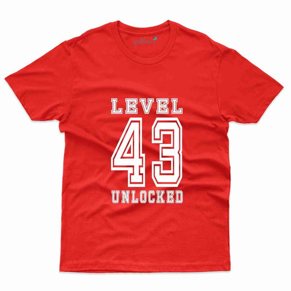 Level 43 Unlocked T-Shirt - 43rd  Birthday Collection - Gubbacci-India