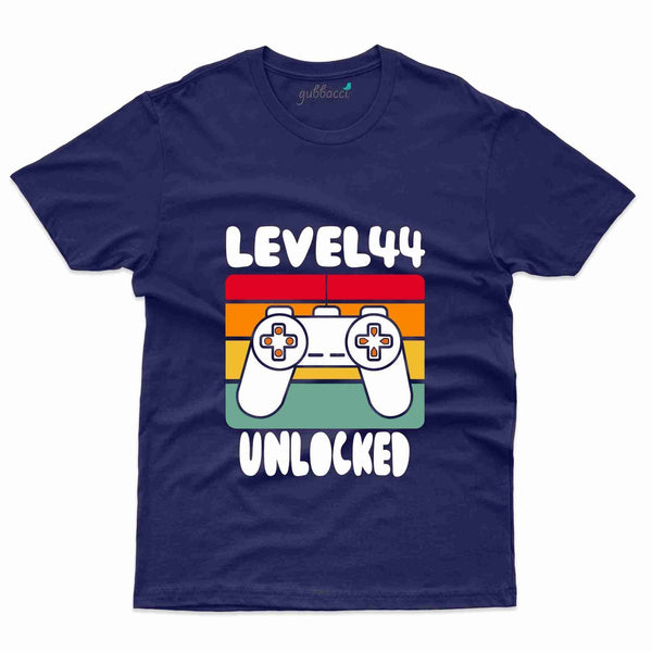 Level 44 Unlocked 5 T-Shirt - 44th Birthday Collection - Gubbacci-India