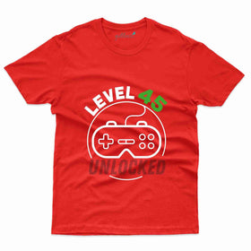 Level 45 Unlocked Tee - 45th Birthday T-Shirt Collection
