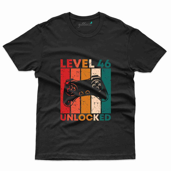 Level 46 Unlocked 3 T-Shirt - 46th Birthday Collection - Gubbacci-India