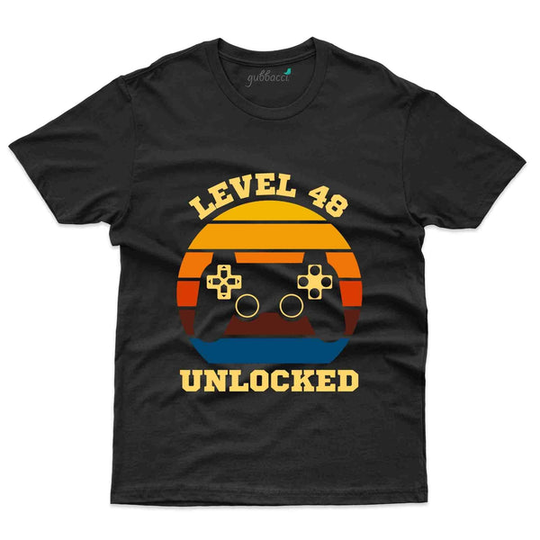 Level 48 Unlocked 5 T-Shirt - 48th Birthday Collection - Gubbacci-India