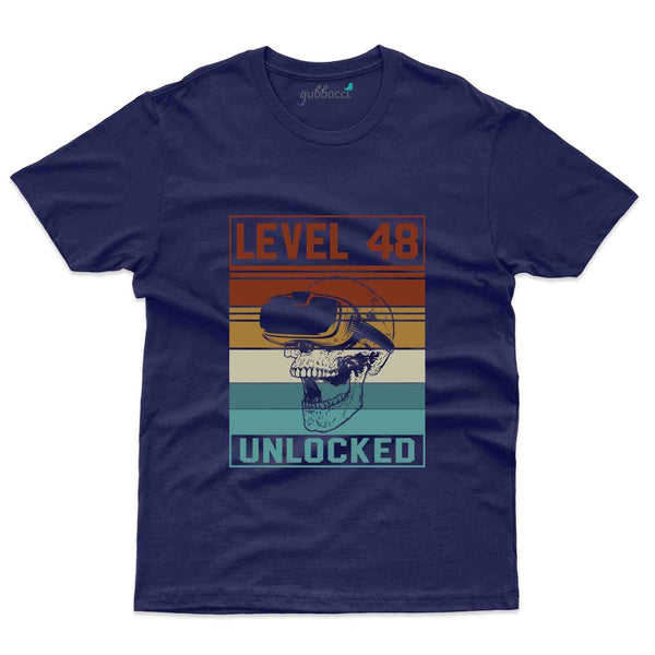 Level 48 Unlocked 8 T-Shirt - 48th Birthday Collection - Gubbacci-India