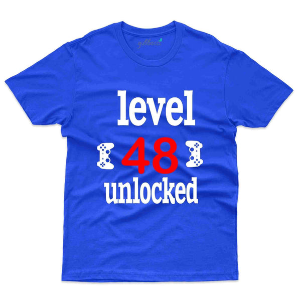 Level 48 Unlocked T-Shirt - 48th Birthday Collection - Gubbacci-India