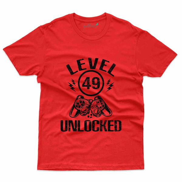 Level 49 Unlocked T-Shirt - 49th Birthday Collection - Gubbacci-India