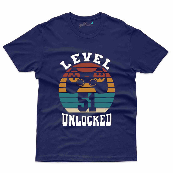 Level 51 Unlocked 4 T-Shirt - 51st Birthday Collection - Gubbacci-India