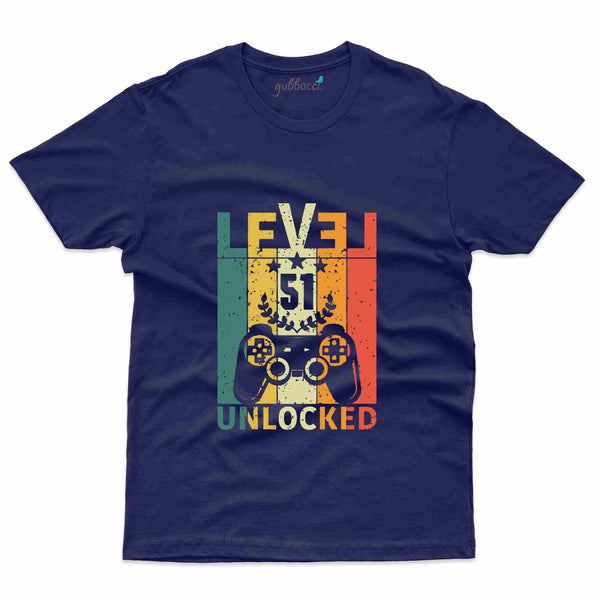 Level 51 Unlocked 5 T-Shirt - 51st Birthday Collection - Gubbacci-India