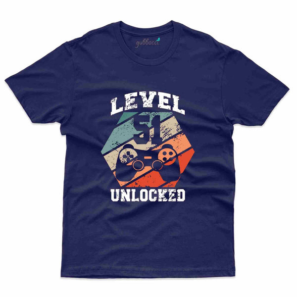 Level 51 Unlocked T-Shirt - 51st Birthday Collection - Gubbacci-India