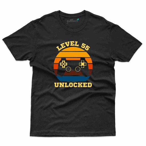 Level 55 Unlocked T-Shirt - 55th Birthday Collection - Gubbacci