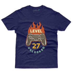 Level Unlocked 27 T-Shirt - 27th Birthday T-Shirt Collection