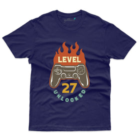 Level Unlocked 27 T-Shirt - 27th Birthday T-Shirt Collection