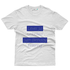 Level Unlocked 4 T-Shirt - 34th Birthday Collection