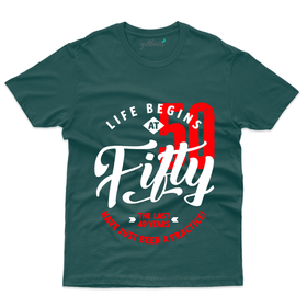 Life Begins at Fifty T-Shirt - 50th Birthday Collection