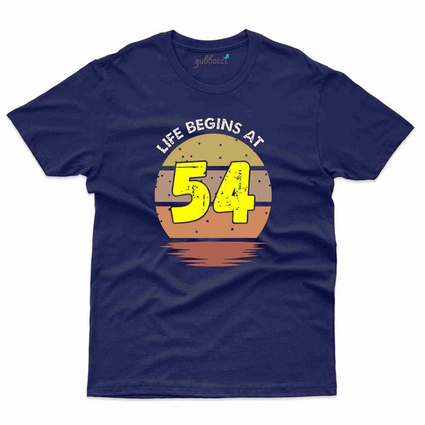 Life Begins T-Shirt - 54th Birthday Collection - Gubbacci-India