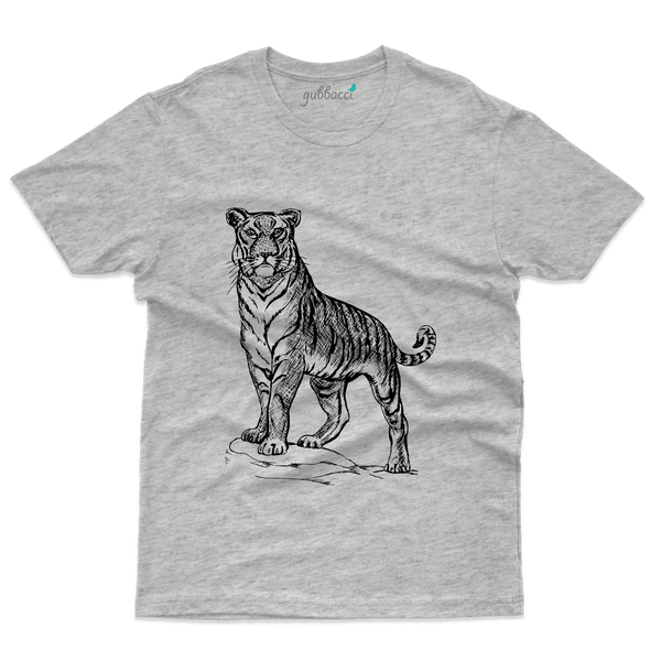 Lonely Tiger T-Shirt -Kanha National Park Collection - Gubbacci-India