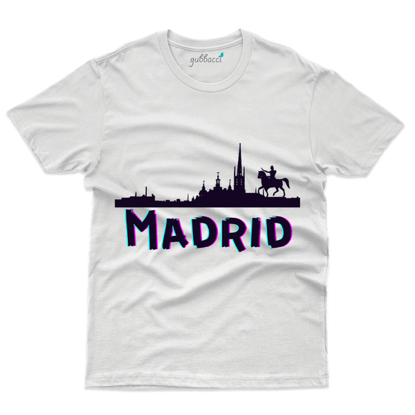 Madrid City T-Shirt - Skyline Collection - Gubbacci-India