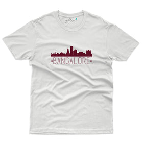 Maroon Bangalore  City White T-Shirt - Skyline Collection