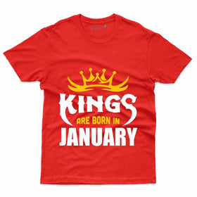 Men King T-Shirt - January Birthday T-Shirt Collection