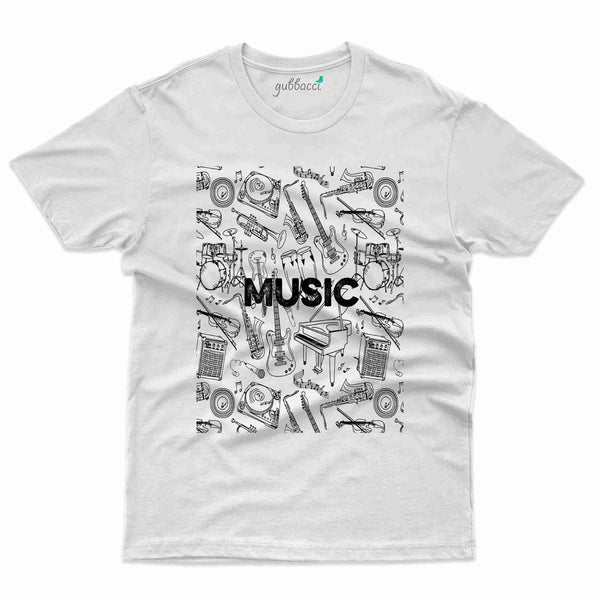 Music T-Shirt - Doodle Collection - Gubbacci-India
