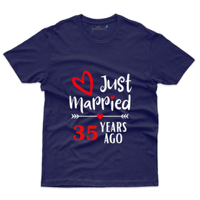 Just Married 35 years ago - 35th Wedding Anniversary T-shirt