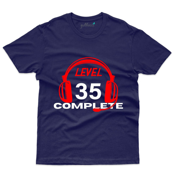 Navy Blue Level 35 Complected T-Shirt - 35th Anniversary Collection - Gubbacci-India