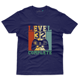 Navy Blue Level Complected T-Shirt - 32th Birthday Collection