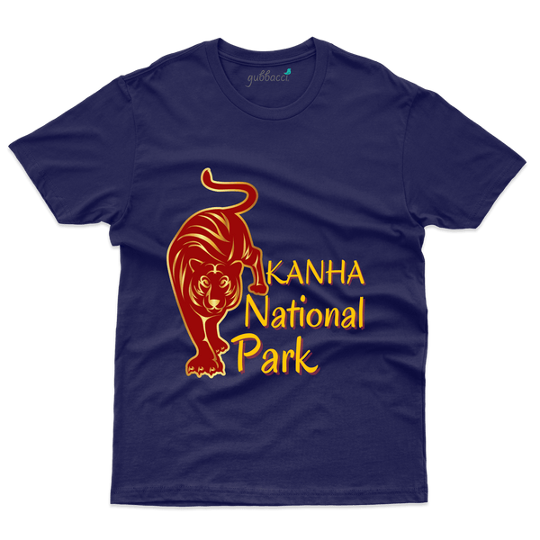 Navy Blue Tiger T-Shirt -Kanha National Park Collection - Gubbacci-India