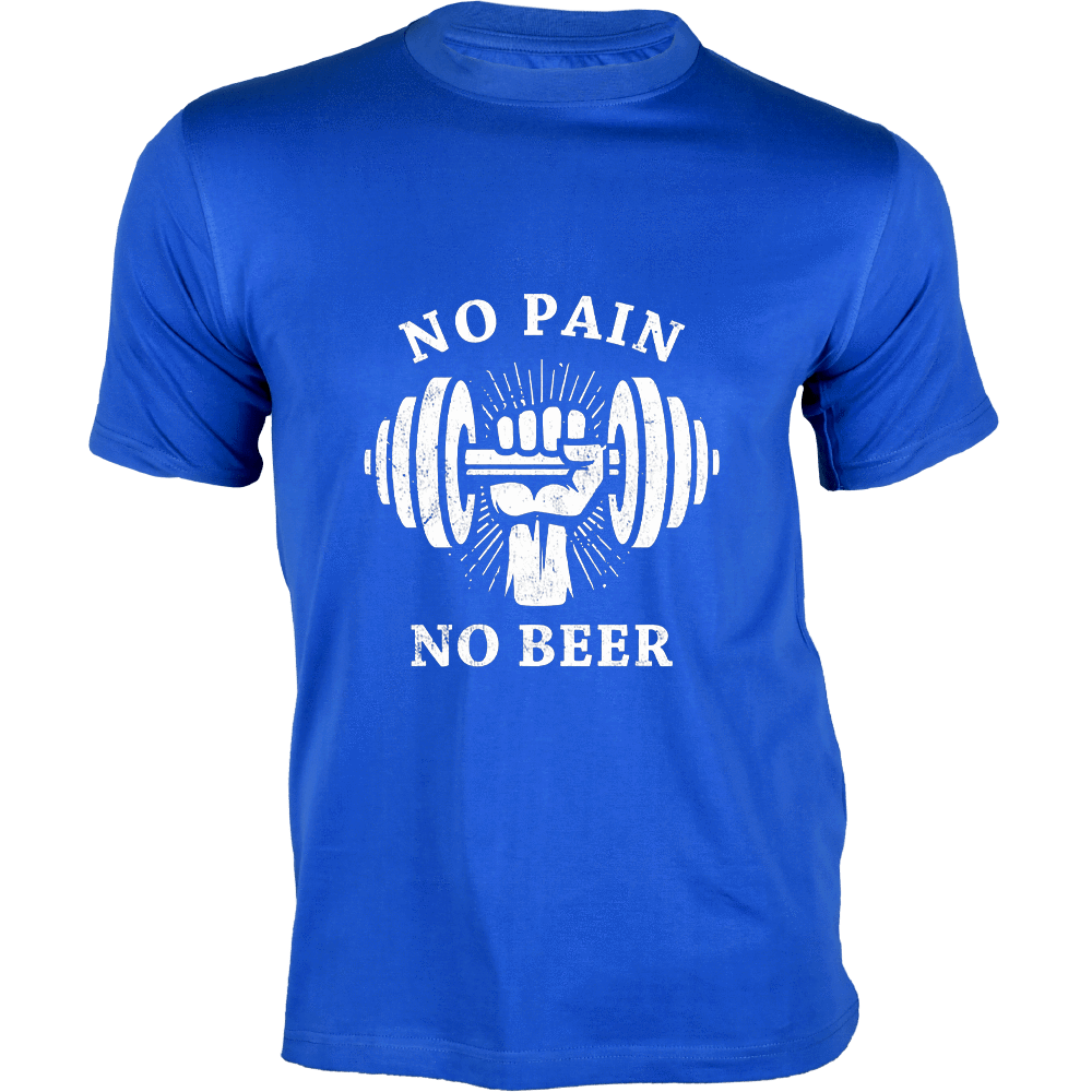 No Pain No Beer For Fitness Enthusiasts Gym T-shirts Designs