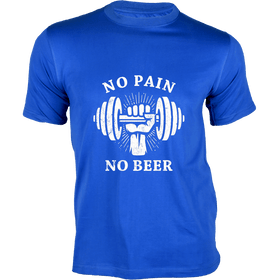 No Pain No Beer - For Fitness Enthusiasts - Gym T-shirts Designs