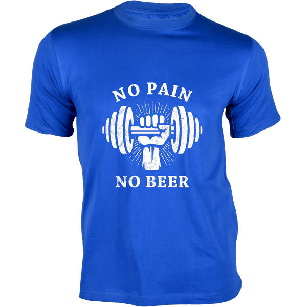 Gubbacci Apparel T-shirt XS No Pain No Beer - For Fitness Enthusiasts - Gym T-shirts Designs Buy Gym T-Shirt Design - No Pain No Beer on T-Shirt