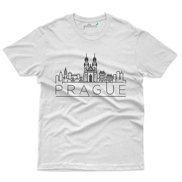 Prague Skyline T-Shirt - Skyline Collection - Gubbacci-India