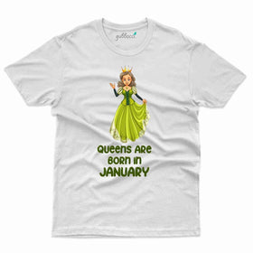 Queen Born T-Shirt - January Birthday T-Shirt Collection