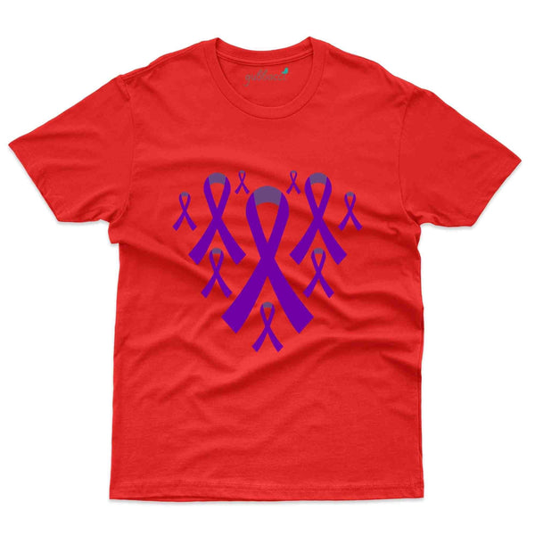 Purple Ribbon T-Shirt - Pancreatic Cancer Collection - Gubbacci