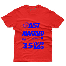 Red Just Married 35 Years Ago T-Shirt - 35th Anniversary Collection
