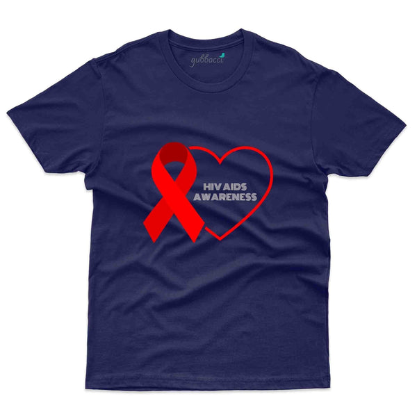 Ribbon Heart T-Shirt - HIV AIDS Collection - Gubbacci-India