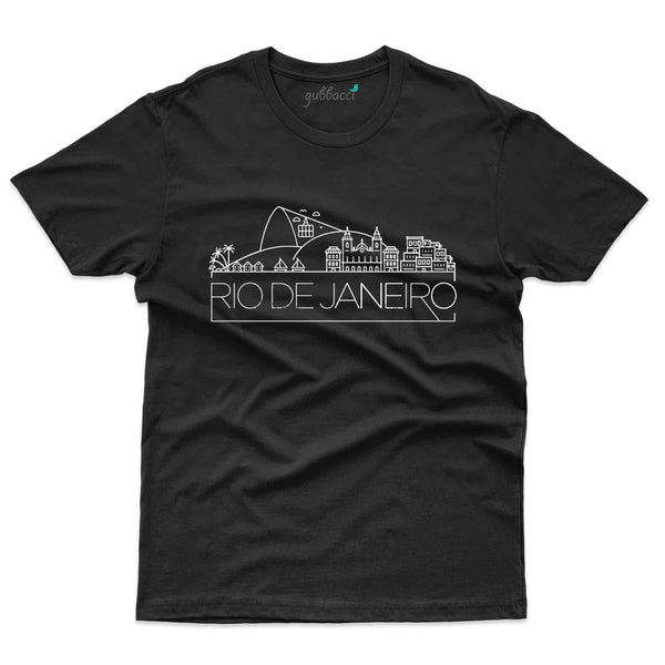 Rio de janerio Skyline T-Shirt - Skyline Collection - Gubbacci-India