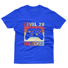 Royal Blue Level Unlocked  28 T-Shirts  -28 th Birthday Colllection