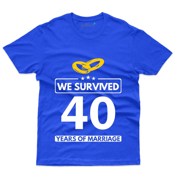Royal Blue We Survived T-Shirt - 40th Anniversary Collection - Gubbacci-India