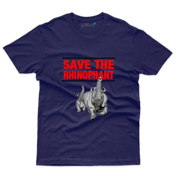 Save The Rhinophants T-Shirt - Wild Life Of India - Gubbacci-India