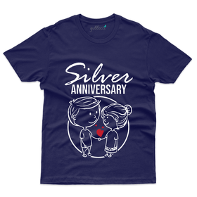 Silver Anniversary Couples T-Shirt - 25th Marriage Anniversary