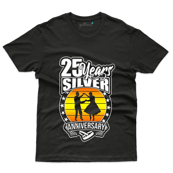 Gubbacci Apparel T-shirt S Silver Anniversary T-Shirt - 25th Marriage Anniversary Buy Silver Anniversary T-Shirt - 25th Marriage Anniversary
