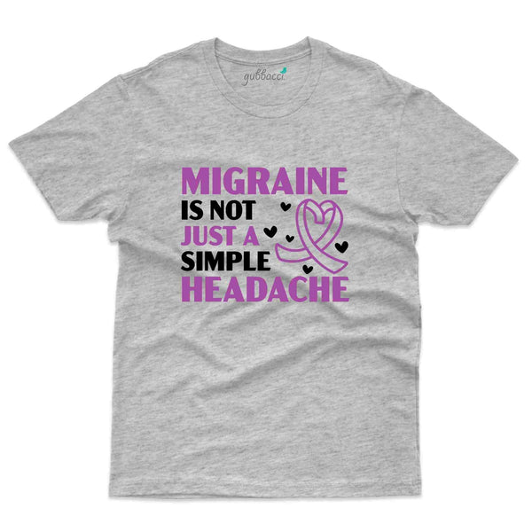 Simple T-Shirt- migraine Awareness Collection - Gubbacci