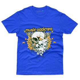 Skull Music Addicted T-Shirt - Abstract Collection