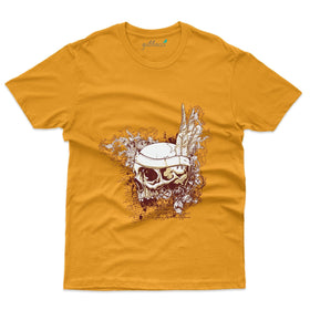 Skull with Feathers T-Shirt - Abstract Collection