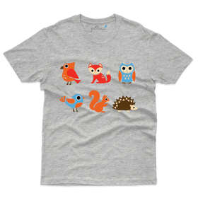 Sparrow , Squirrel , Owl , Ect ... T-Shirt - Wild Life Of India