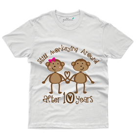 Still Monkeying around after 10 Years T-Shirt - 10th Marriage Anniversary