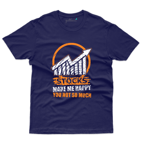 Stocks Make Me Happy T-Shirt - Stock Market Collection