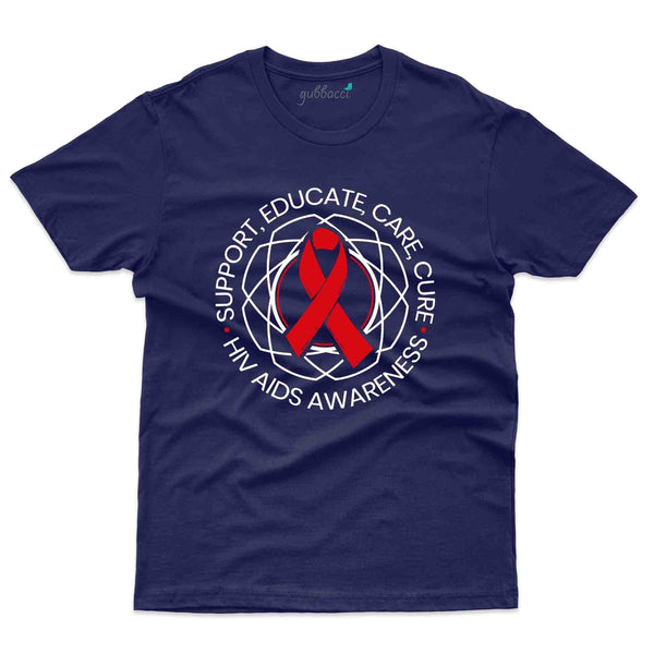 Support , Cure T-Shirt - HIV AIDS Collection - Gubbacci