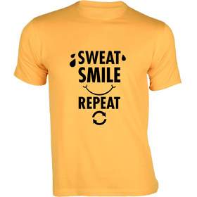 Sweat Smile Repeat -For Fitness Enthusiasts - Gym T-shirts Designs